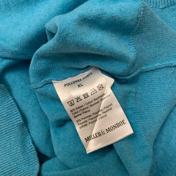 Miller and Monroe Turquoise Light Sweater Sz XL - Picture 6 of 7